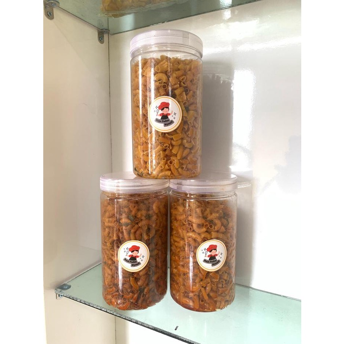 

3 toples paket hampers cemilan makroni cikruh daun jeruk