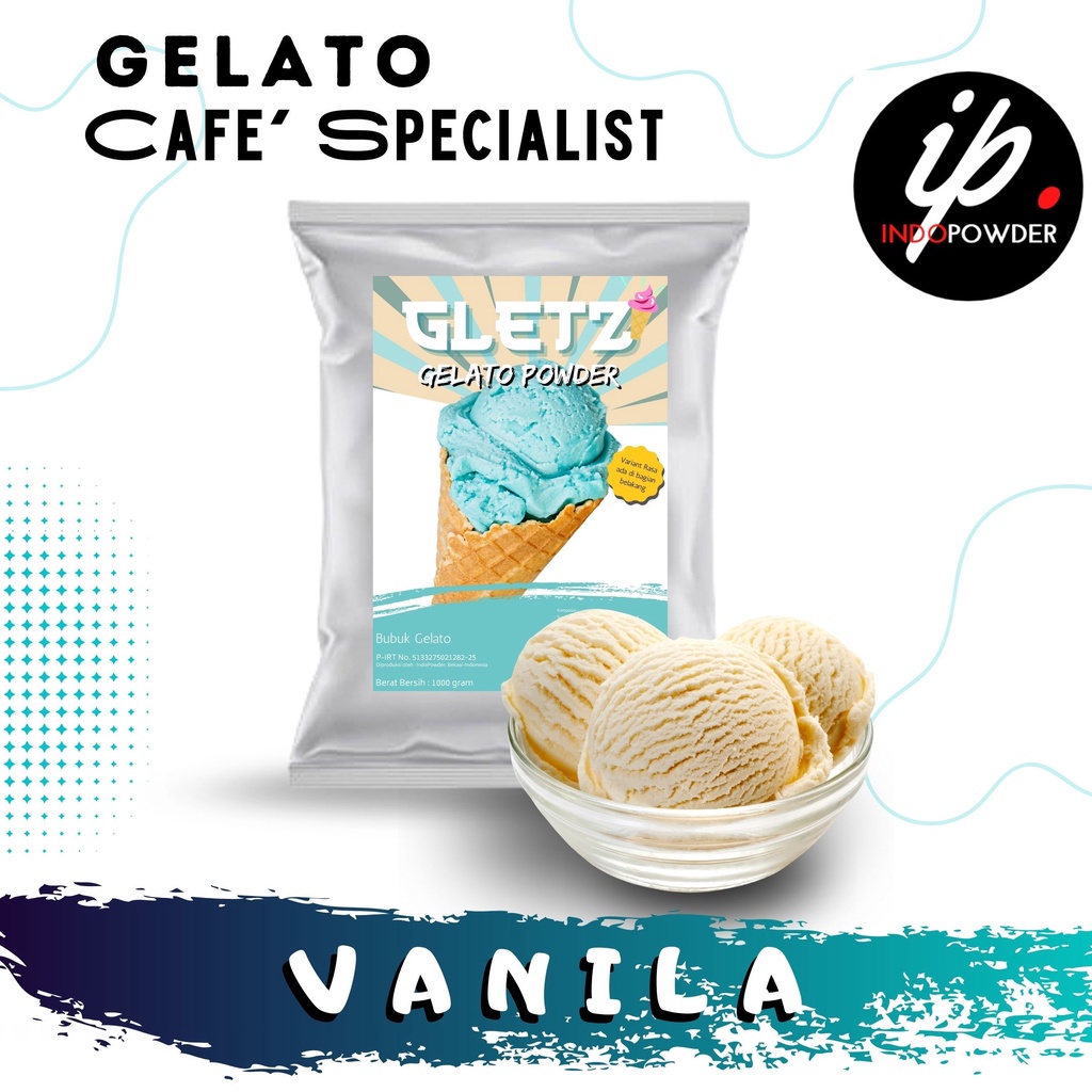 

IP Kendal - Bubuk ES KRIM GELATO VANILLA 1Kg Untuk Cafe, Resto & Usaha Minuman