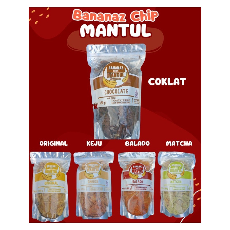 

Camilan keripik pisang rasa banana chips tabur kering 150gram