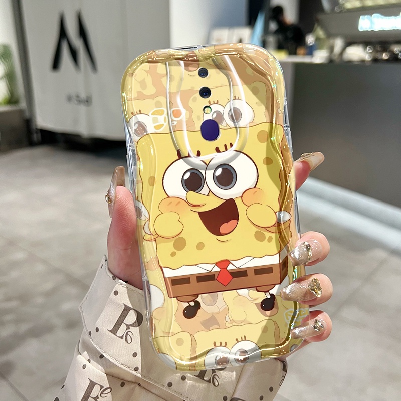 Casing Hp Untuk OPPO F11 F9 F9 Pro Realme 2 Pro Realme U1 A9 2019 A9x Case SpongeBob pelindung Softc