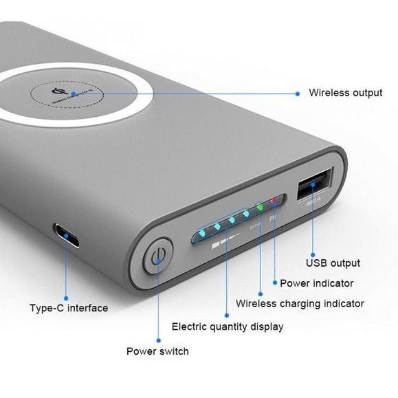 Terlaris Oppo Reno 6 Pro Wireless Charger Original 10.000 Mah Led Power Bank