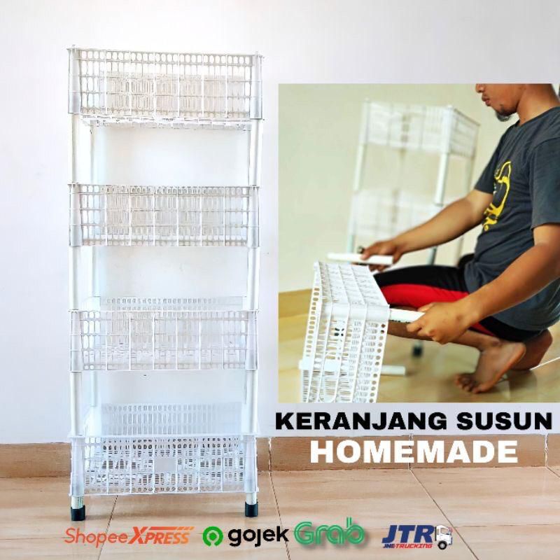DISKON RAK SUSUN WARUNG JAJANAN SERBAGUNA STORAGE RAK KERANJANG SUSUN