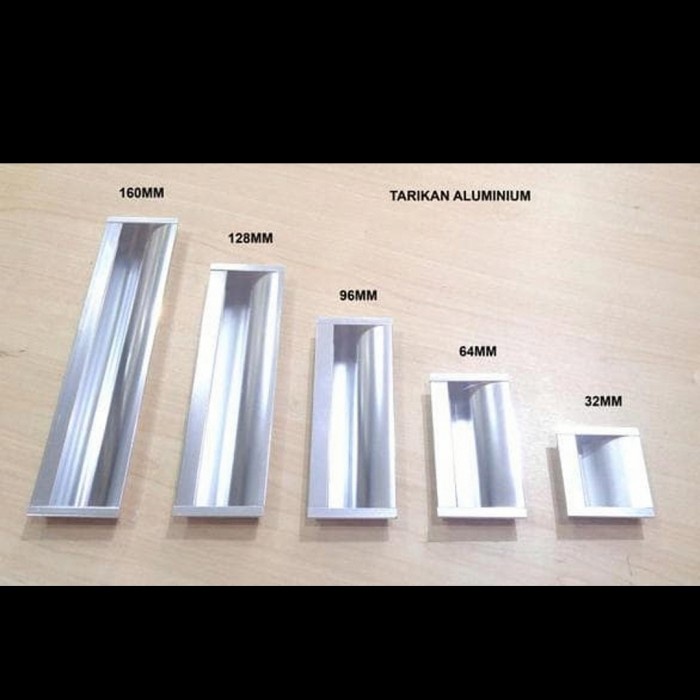 ADT- Tarikan Laci Tanam Alumunium Huben TPA 39 - 128 mm Handle Lemari