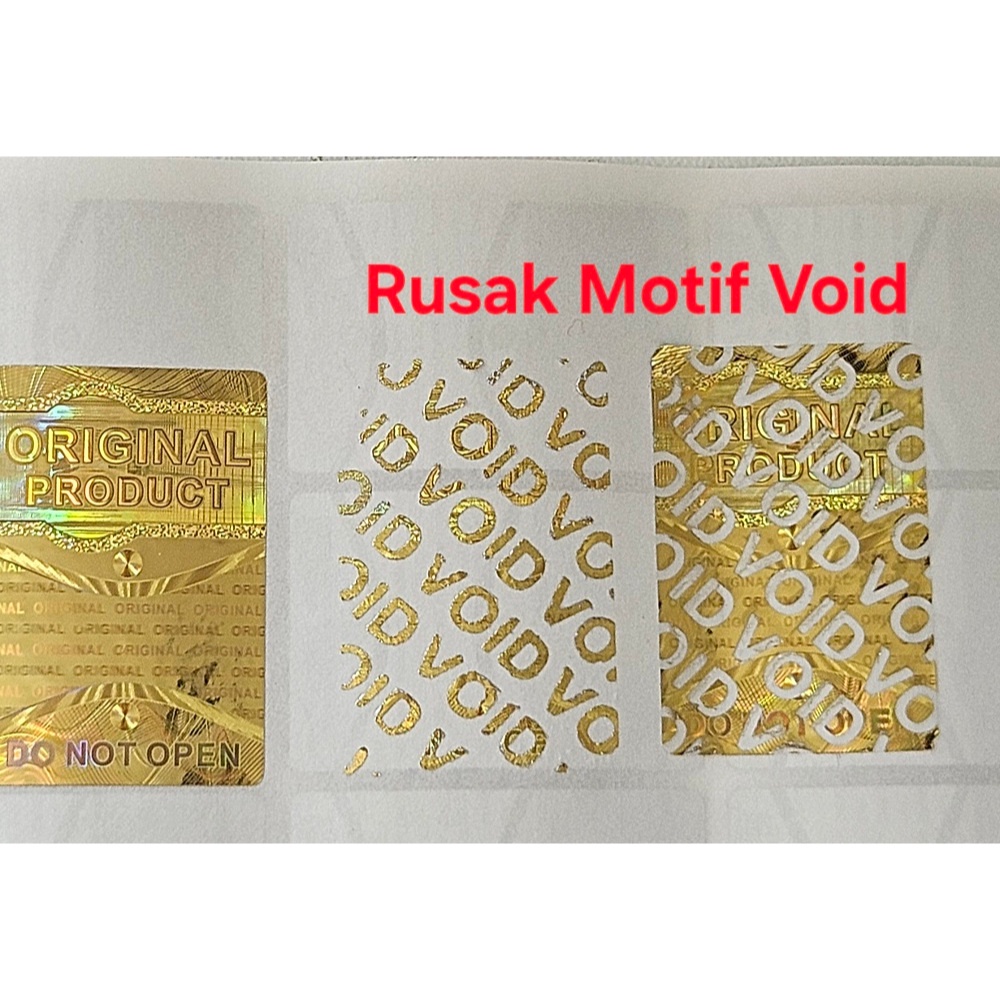 

IK! Stiker Hologram Orinal Efek 3D Ukuran 2 x 3 cm Untuk Segel Produk Rusak Motif Void Jika Dilepas
