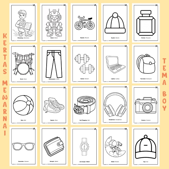 

IK! Kertas Mewarnai Kertas Gambar Ukuran A5 Aktivitas Mewarnai Aneka Tema Untuk Anak Paud Tk Sd