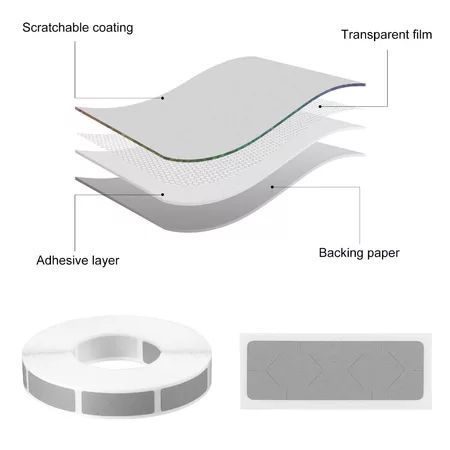 

IK! 1000pcs Sticker Gosok Label Gosok 6 X 22mm/ Scratch Label Sticker Voucher Gosok Penutup Voucher