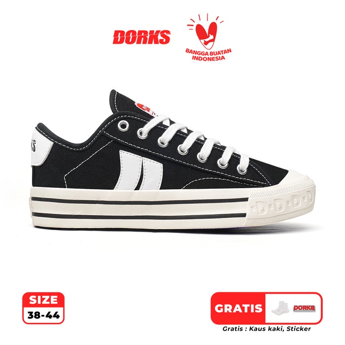 DORKS METRO BLACK SEPATU PRIA SEPATU WANITA SNEAKERS