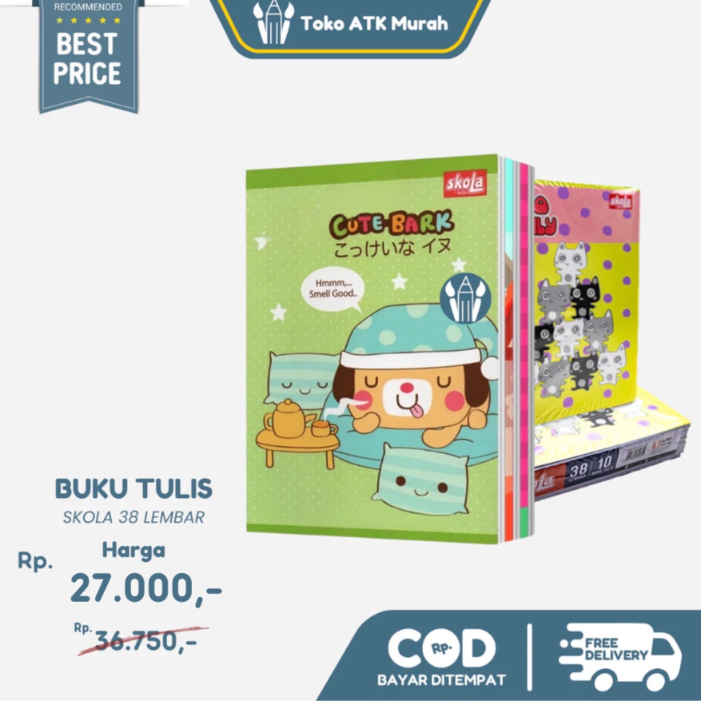 

IK! Buku Tulis SKOLA 38 Lembar Pak Isi 10 Buku Catatan Sekolah
