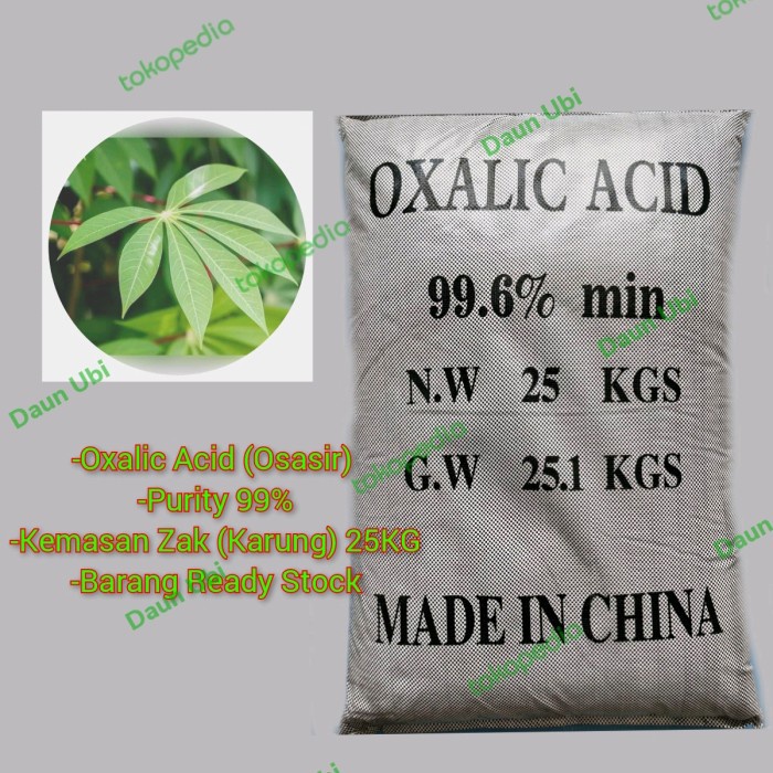 

Ready Oxalic Acid / Asam Oksalat / Osasir (25Kg)