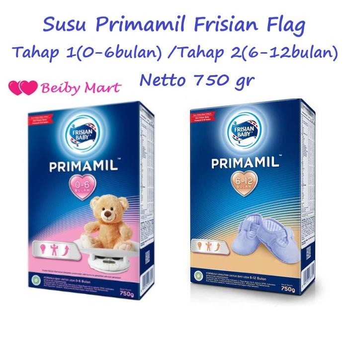 SUSU FRISIAN BABY PRIMAMIL netto 750G TAHAP 1 (0 sampai 6 bulan) atau TAHAP 2 (6-12 bulan)