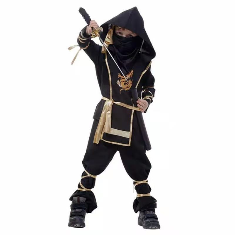 KOSTUM JAPAN NINJA WARIOR DRAGON GOLD kostum cosplay ninja warior gold kostum halloween ninja warior