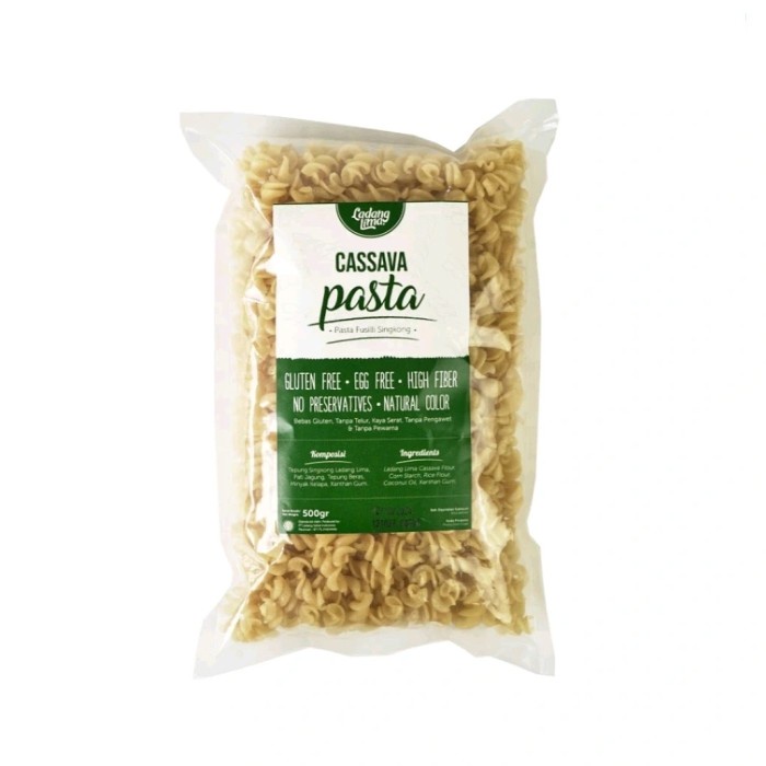

Ready Cassava Pasta Spaghetti Fussili Macaroni Singkong Ladang Lima 500Gr Pasta Gluten Free Sehat