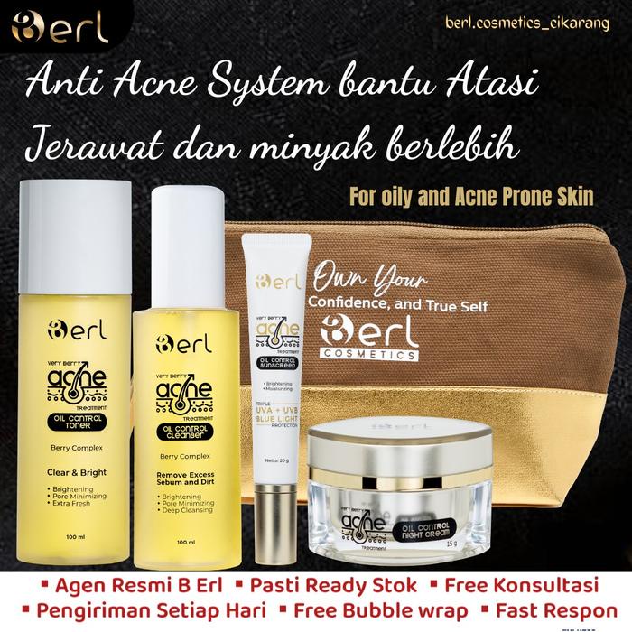 B Erl Paket Acne Series Skincare Jerawat Berl Cosmetics