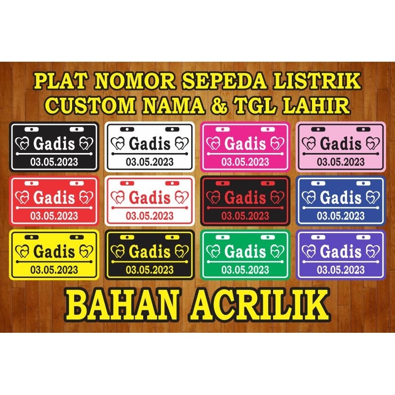 PLAT NOMOR SEPEDA LISTRIK