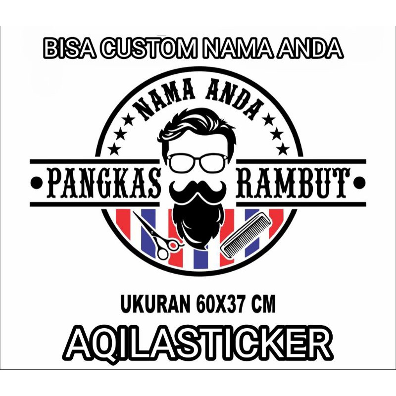 

IK! STICKER,STIKER KACA DINGDING BABERSHOP,BABER PANGKAS RAMBUT