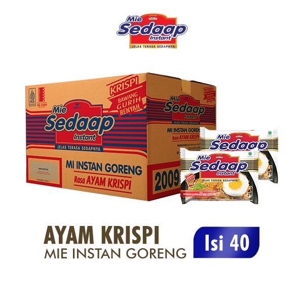 

Sedaap Mie Instan Ayam Krispi 84 gr 1 Dus isi 40 pcs
