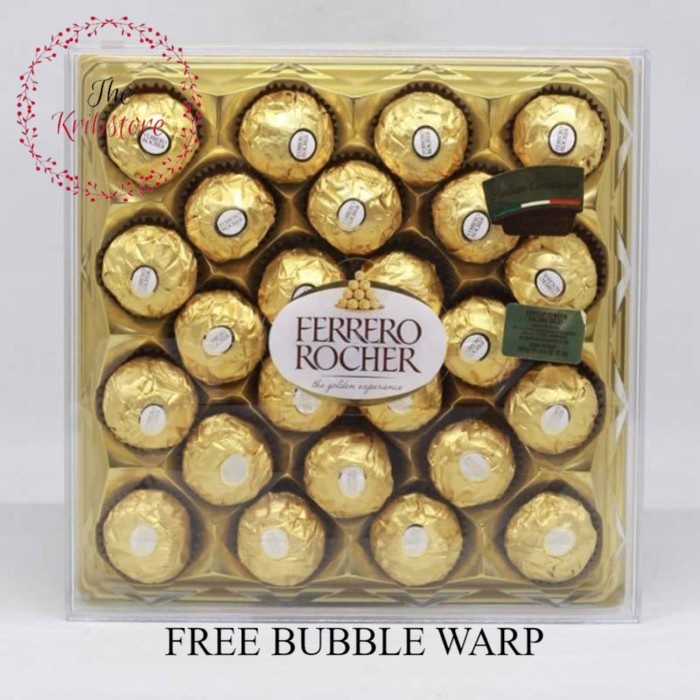 

Terlaris Ferrero Rocher Chocolate Coklat Premium T 24 300 Gr + Free Bubble Warp Ready