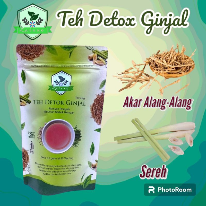 

( PROMO ) Zature Teh Celup Detox Ginjal - Ramuan Herbal Akar Alang-Alang dan Sereh 100% Alami -