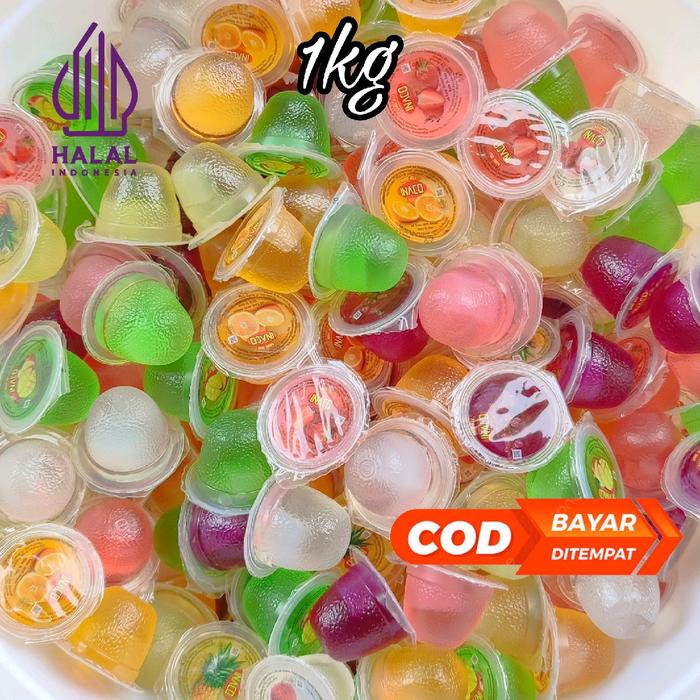 

1kg - Jelly Inaco Premium Rasa Mix Buah Jeli Cemilan Puding