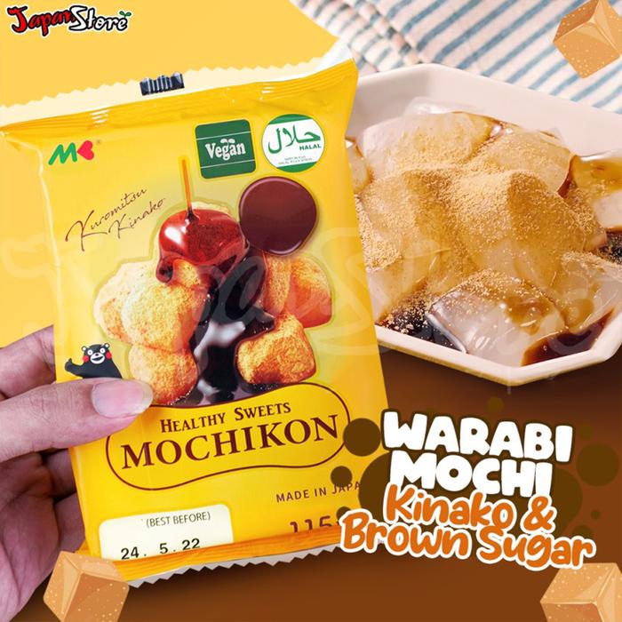 

Warabi Mochi Brown Sugar & Kinako (Bubuk Kedelai Gurih)