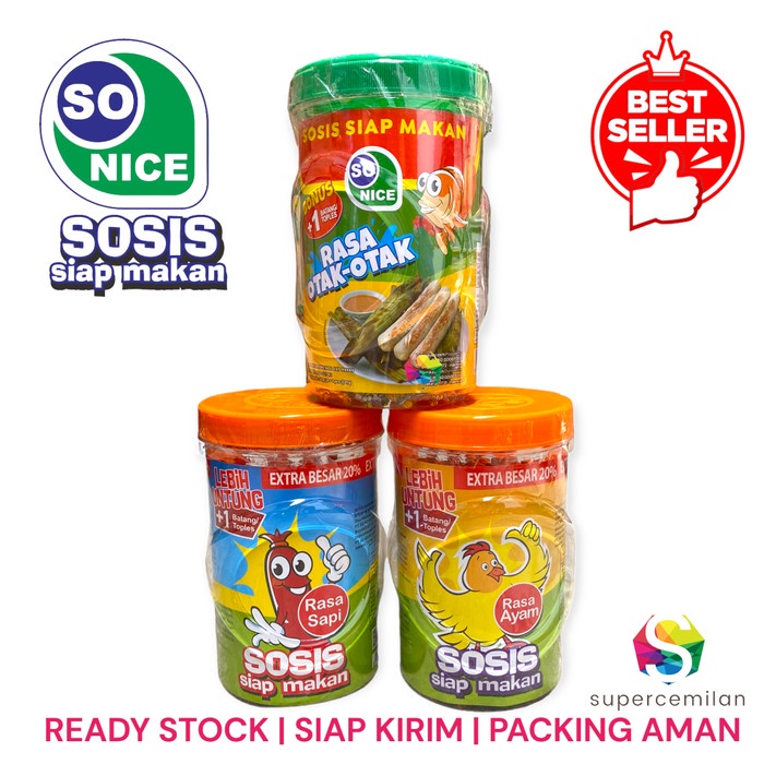 

HJK So Nice Sosis Siap Makan Dalam Kemasa Toples Ayam / Sapi
