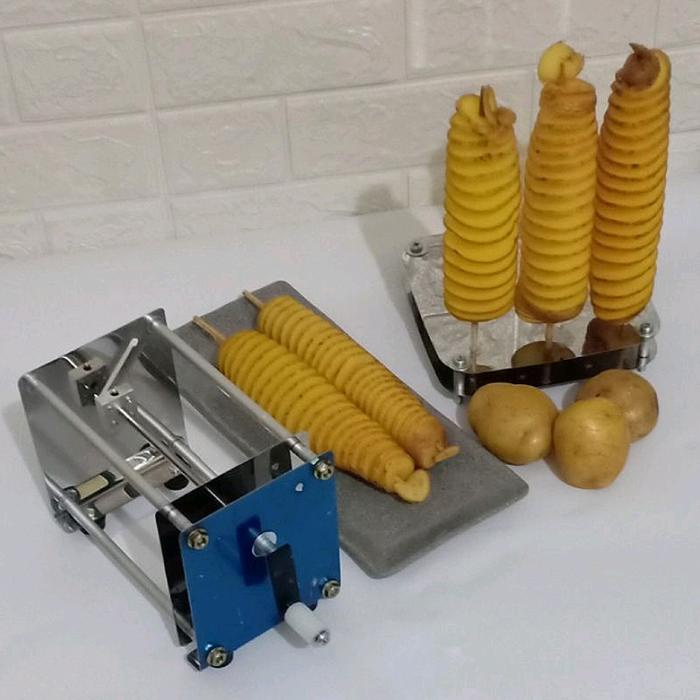 ALAT PEMOTONG KENTANG SPIRAL MESIN PEMBUAT KENTANG ULIR CETAKAN KENTANG SPIRAL/ULIR/TORNADO ARINA