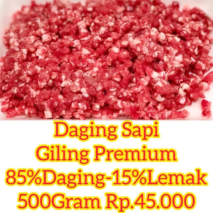 

HJK Daging Sapi Giling 85CL HALAL & Hygienis Harga Spesial Nett:500Gram