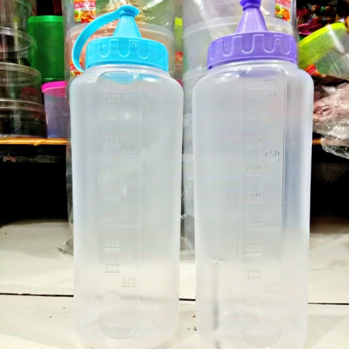botol kecap plastik 1000 ml / botol kecap, saos, minyak