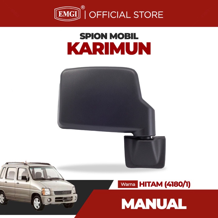 Emgi - Spion Mobil Karimun Kotak - Manual Hitam