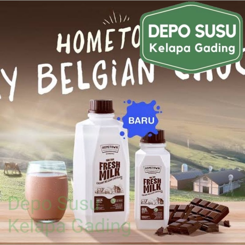 

Susu Hometown 1L / 2L / 3L Premium Fresh Milk Home Town Susu Sapi Murni Segar 1 2 3 liter Belgian