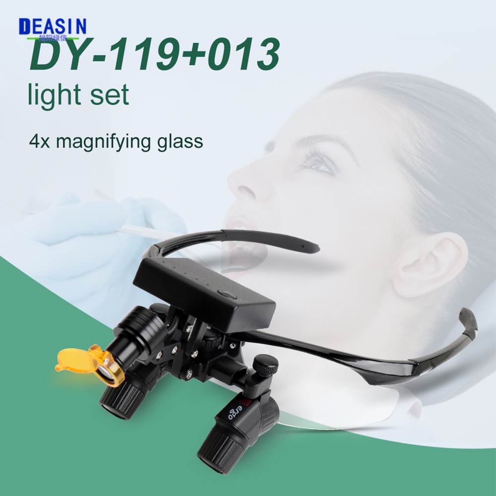 VK 4X Dental 48° Loupes Dental Magnifier Headlight Dental Surgery Medical Loupe Lamp Magnification B