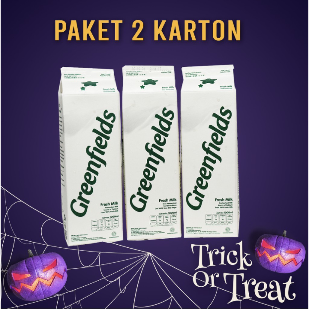

GREENFIELDS FRESH MILK PROMO PAKET 2 KARTON 24 PCS