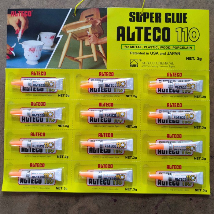

DISKON LEM SUPER GLUE ALTECO 110 (1 LUSIN = 12PCS) READYY