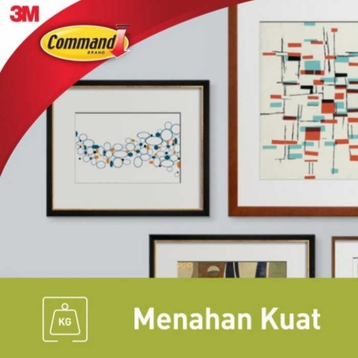 

DISKON 3M COMMAND 17205 SMALL PICTURE HANGING STRIP ISI 8SETS KAPASITAS 1.8KG READYY