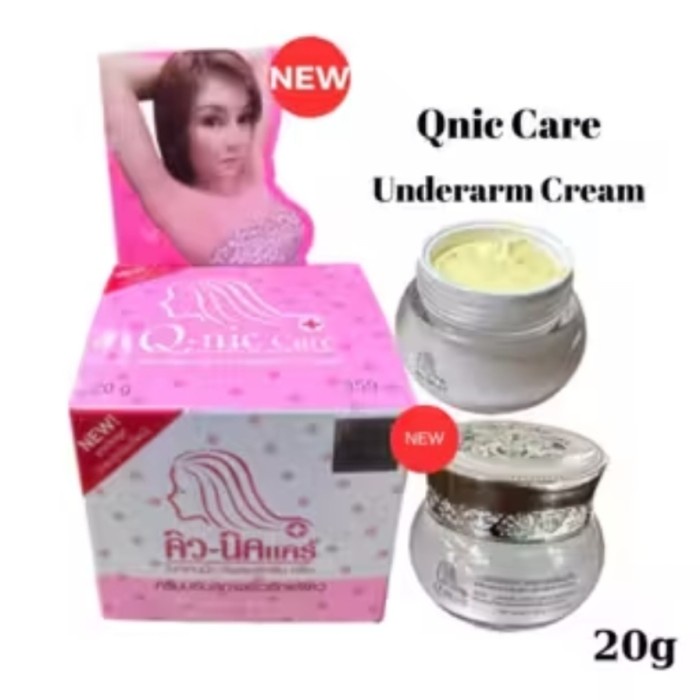 Q Nic Care Whitening Underarm Cream Qnicare Krim Ketiak Deodorant Q-Nic Care Pemutih Ketek 20 Gram
