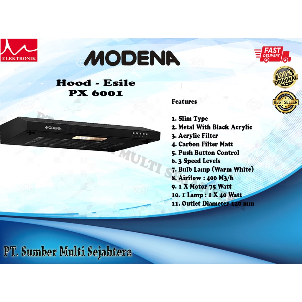 COOKER HOOD MODENA PX 6031 - Slim Hood Modena