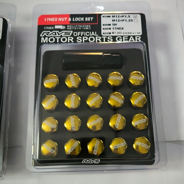 BERKUALITAS Mur Roda RAYS M12 x 1.5 mm Mur 17 Kunci Shock 19 dan 21 untuk Mobil Merek Toyota