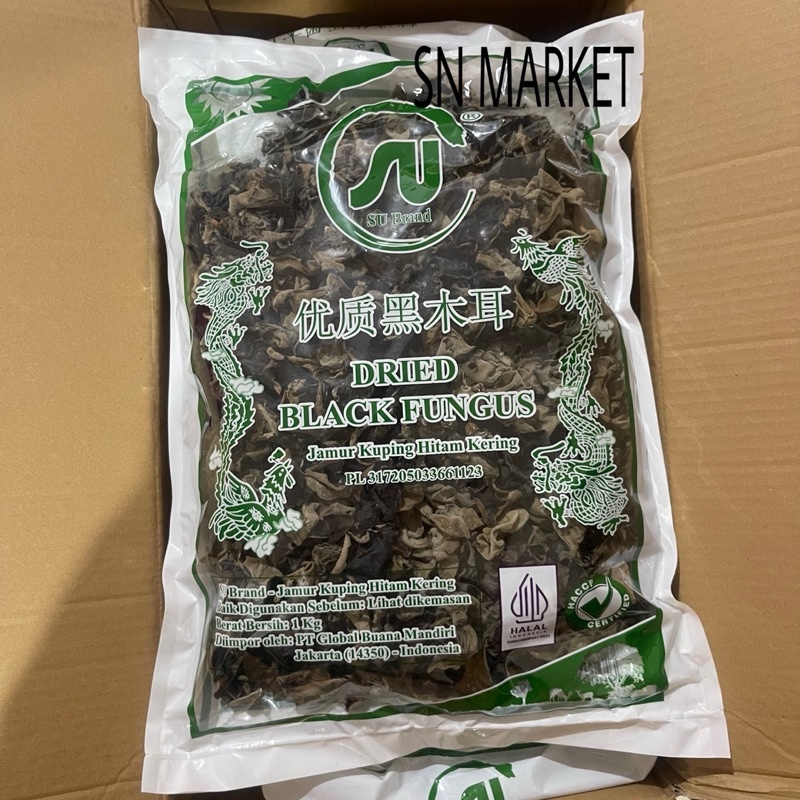 

Jamur Hitam Kering / Dried Black Fungus SU Brand 1 kg