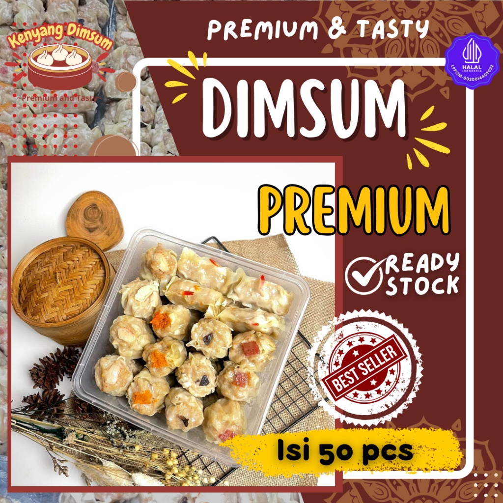 

Dimsum Ayam Premium Frozen Topping Mix Isi 50 Pcs - Free Saus Merah & Lada Hitam