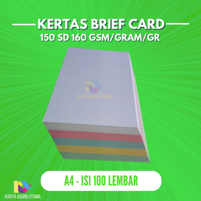

ATKJaya- kertas bc A4 160 gr isi 100 lembar / kertas briefcard A4 160 gr