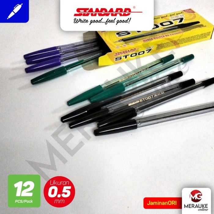 

ATKJaya- Ballpoint STANDARD ST007 - Hitam 12 Pcs