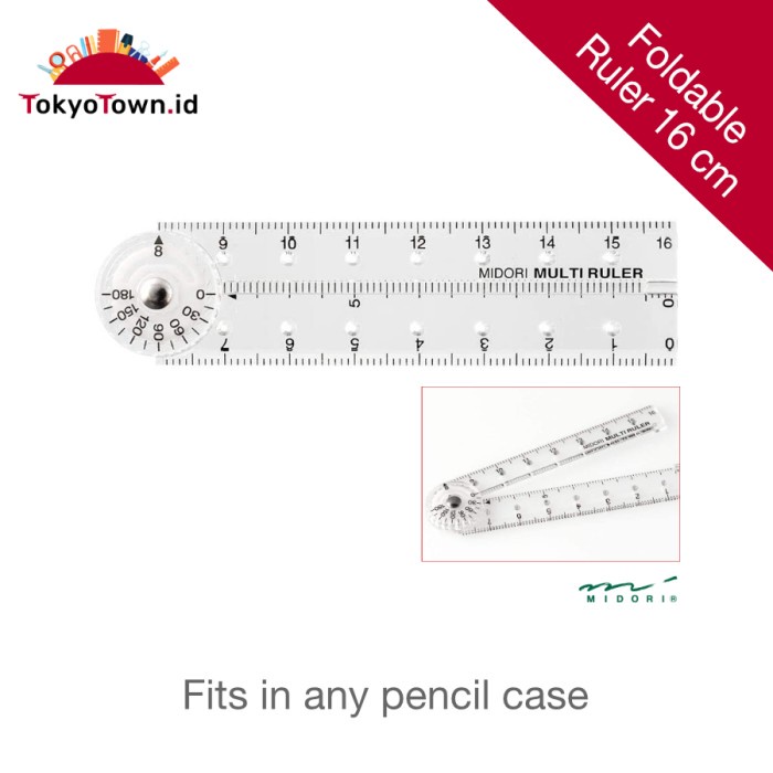 

ATKJaya- Midori Ruler 16 cm foldable for small notebooks