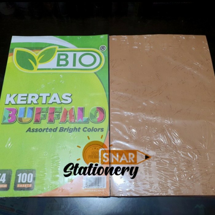 

ATKJaya- Cover/kertas bufallo bio coklat 1pak isi 100pc