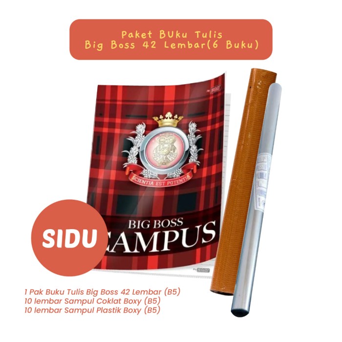 

ATKJaya- Paket Buku Tulis Big Boss 42 Lembar Sampul Plastik Coklat Back To Scho