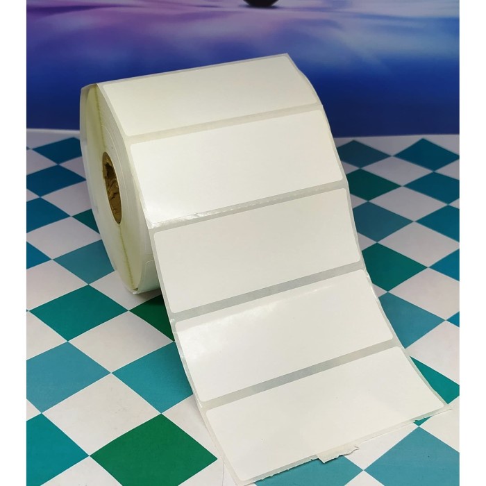 

ATKJaya- LABEL STIKER Semicoated BARCODE 80 X 30 MM 1000Pc STICKER ETIKET 80x30