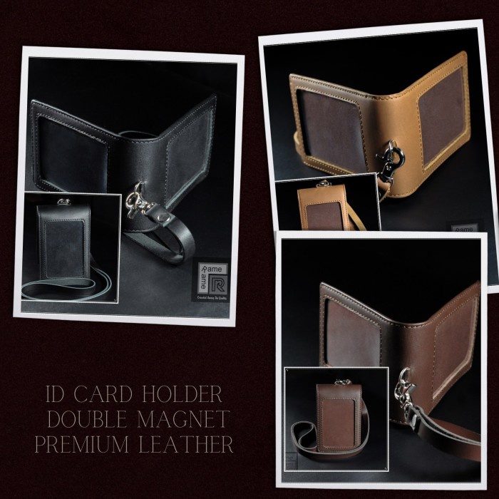 

ATKJaya- Id Card Holder Magnet Kulit Asli Brown