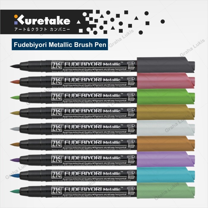 

ATKJaya- Kuretake Zig Fudebiyori Metallic Brush Pen