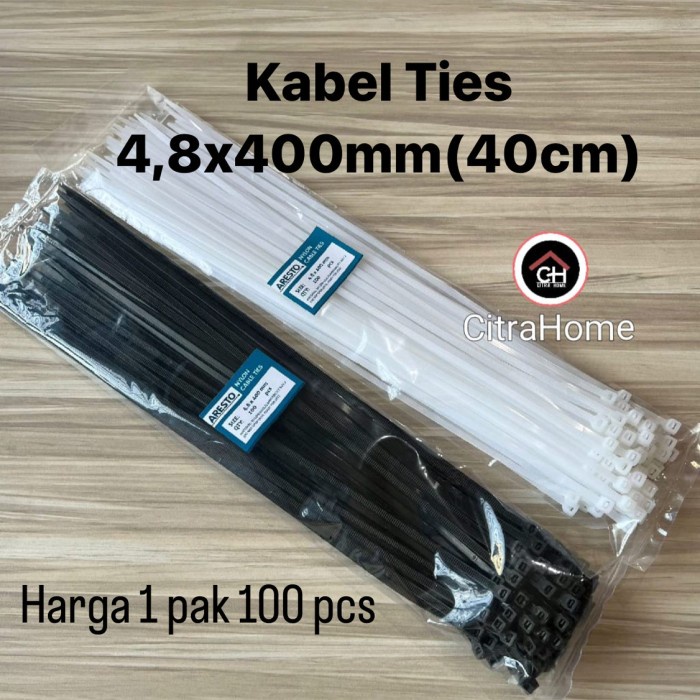 

ATKJaya- Kabel Ties Aresto 4,8x400mm Putih (100pcs)