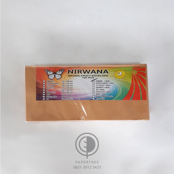 

ATKJaya- Amplop Coklat Polos Ukuran Kabinet dengan Lem Seal Merk Nirwana