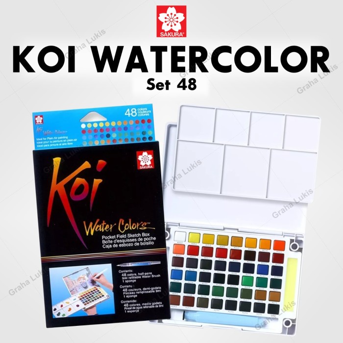 

ATKJaya- Sakura Koi Watercolor 48 warna